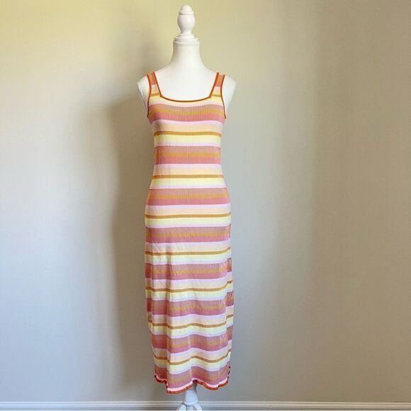 REVOLVE SOLID & STRIPED Kimberly Striped Tank Beach Dress Sorbet Small - Picture 3 of 9